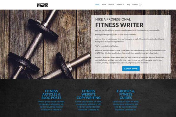 Portfolio - Write on Fitness